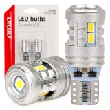 Becuri auto LED AMiO T10 W5W 6000K, 12V/24V, 7 LED, set 2 buc