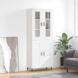 Cumpara ieftin Dulap &icirc;nalt, alb, 69,5x34x180 cm, lemn compozit