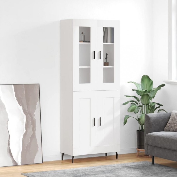 vidaXL Dulap &icirc;nalt, alb, 69,5x34x180 cm, lemn compozit