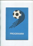 Programul oficial al turneului international din Germania de Est din 1969, cu participarea echipei romane U-21