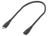 Cablu USB 3.2 USB-C la USB-C 0.3m Negru