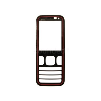 Capac frontal Nokia 5630x negru-rosu foto