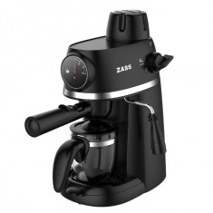 Espressor de cafea Zass ZEM 07 Negru, 800W, presiune 3,5 bari, 240ml, 2-4 cesti - RESIGILAT