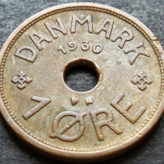 Moneda istorica 1 ORE - DANEMARCA, anul 1930 * cod 2209
