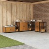 VidaXL Raft de depozitare pentru bucătărie cu raft Ruginit 874974