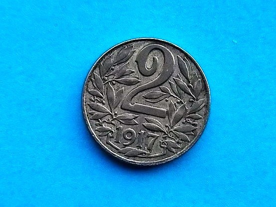 2 Heller 1917 Austria-stare buna!-