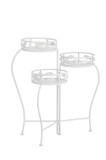 Cumpara ieftin Suport ghivece flori, pliabil, fier alb 55 x 48 x 65 cm