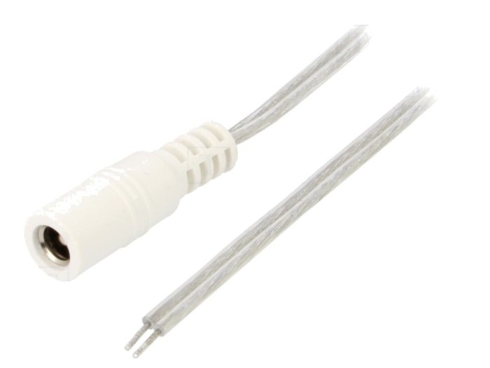 Cablu DC 5m, 2x0,5mm&sup2;, transparent