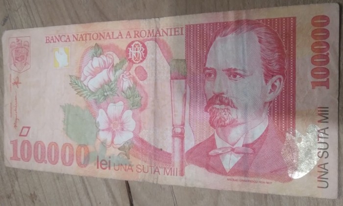 Romania postdecembrista 100000 lei 1998
