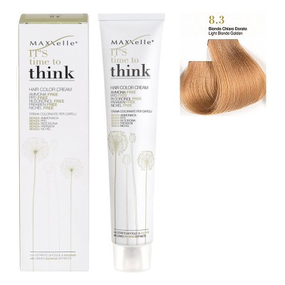Blond deschis auriu 8.3 Vopsea fara Amoniac cu ulei de argan Think Maxxelle 100 ML foto