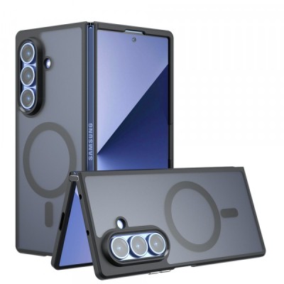 Husa MagSafe pentru Samsung Galaxy Z Fold7 F966, Techsuit, PureFrost, Neagra foto