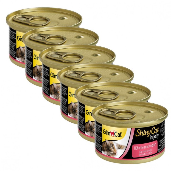 GimCat ShinyCat chicken + crab 6 x 70 g