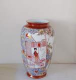 Cumpara ieftin Vaza portelan cca 1900 stencil si pictura manuala - Geisha - marcata, Japonia