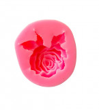 Cumpara ieftin Matrita silicon in forma de trandafir, Roz, 8 cm, 468COF