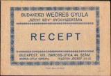A1079 Plic și rețetă cu ștampilă, 1928, farmacia Szent Sziv Budakeszi, Budapest