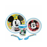 Set de masă premium antiderapant 5 piese Mickey Mouse&reg; Fun-Tastic, Stor