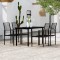 Gossi set de servit masa pentru gradina, 5 piese, negru
