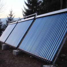 Sistem solar presurizat, panou Fornello 20 Tuburi Heat Pipe, boiler cu 2 serpentine si rezistenta electrica Sunsystem 200 litri, pompa 25-60, controll