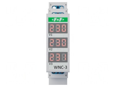 Voltmetru Digital pentru Montare 80-500V Exact 1% IP20 WNC-3 foto