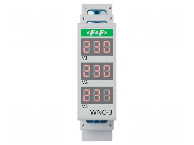 Voltmetru Digital pentru Montare 80-500V Exact 1% IP20 WNC-3