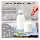 Cumpara ieftin Termometru digital pentru carne, 22.1 x 3.1 cm, otel inoxidabil, plastic, rosu