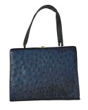 POȘETĂ DE MANA ELEGANTA VINTAGE DIN PIELE NATURALA DE STRUȚ, ANII &#039;50 -&#039; 60