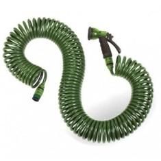 Furtun de apa spiralat, 15m, cu pistol, Strend Pro TS5012