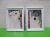 Cumpara ieftin Set doua GOBLENURI scandinave cu animale polare , lup si urs