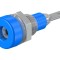 Conector soclu banană 2mm albastru