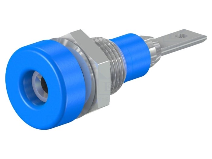 Conector soclu banană 2mm albastru