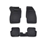 Covorase Auto Tip Tavita Cauciuc Opel Corsa E 2006-2019 ALM Negru Premium Fata+Spate