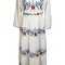Rochie casual dama, R370, marime XL, alb/rosu