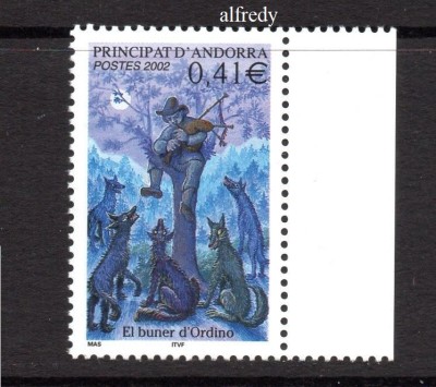 ANDORRA-Franta 2002, Fauna, Legende, serie neuzata, MNH foto