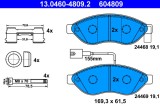 ATE 13.0460-4809.2 set placute frana,frana disc