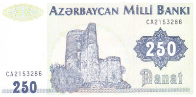 Bancnota Azerbaidjan 250 Manat (1992) - P13 UNC foto