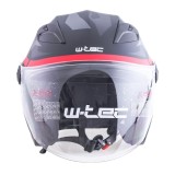 Casca open-face W-TEC Barcela Vermella cu viziera rabatabila