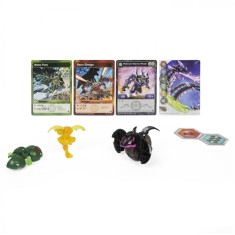 BAKUGAN PLATINUM POWERUP S4 WARRIOR WHALE NANO FURY SI NANO SLEDGE foto