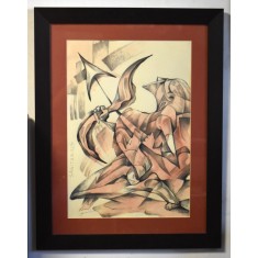 Florin Buciuleac, pictor, grafician UAP Iasi (n.1968) - Sagitarius / lucrarea grafica semn zodiacal Sagetator