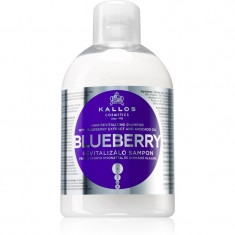 Kallos Blueberry șampon regenerator pentru par uscat, deteriorat si tratat chimic 1000 ml