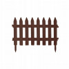 Gard de gradina decorativ, din plastic, maro, set 7 buc, 3.2 m x 35 cm, Artool
