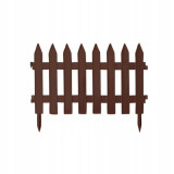 Cumpara ieftin Gard de gradina decorativ, din plastic, maro, set 7 buc, 3.2 m x 35 cm, Artool