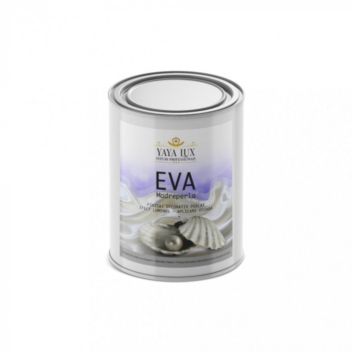 Vopsea Decorativa, Eva Madreperla, cu Fulgi de Sticla, Azur, 1 L