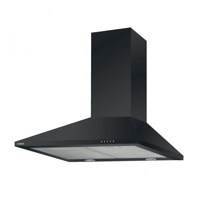 Hota decorativa Samus, 67 W, 300 m&amp;sup3;/h, 1 motor, 3 trepte absorbtie, filtru aluminiu, tip turn, Negru foto