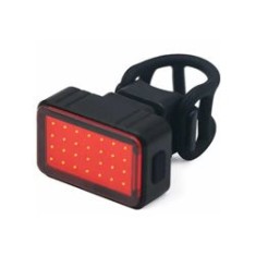 Stop bicicletă LED, 6 moduri, &icirc;ncărcare USB, plastic, negru