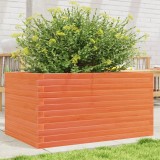 Cumpara ieftin Jardinieră de grădină, maro ceruit, 90x60x46 cm, lemn masiv pin