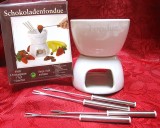 SET FONDUE PENTRU CIOCOLATA NANU NANA VAS CERAMICA FURCULITE MATERIAL INOXIDABIL