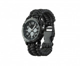 BRATARA PARACORD CU CEAS - BLACK