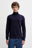 HUGO pulover de bumbac culoarea gri, light, cu turtleneck, 50474164