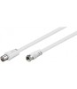 Cablu conexiune antena /SAT 5m F tata - Coaxial tata alb Goobay
