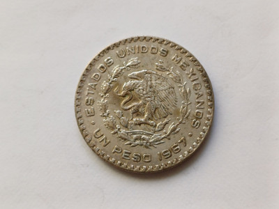 Mexic -1 Peso 1957 foto